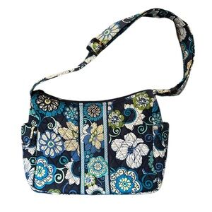 Vera Bradley mod floral blue shoulder bag Crossbody